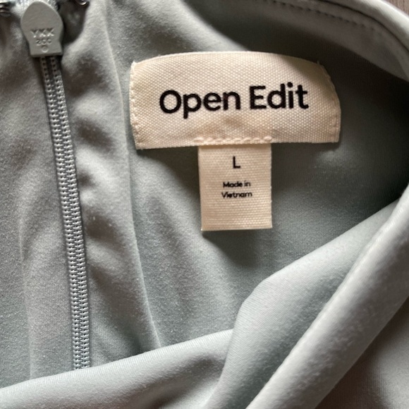 Smooth Edit Funnel Neck Midi Dress Open Edit Teal Pond Women’s Large NWT - Picture 8 of 15